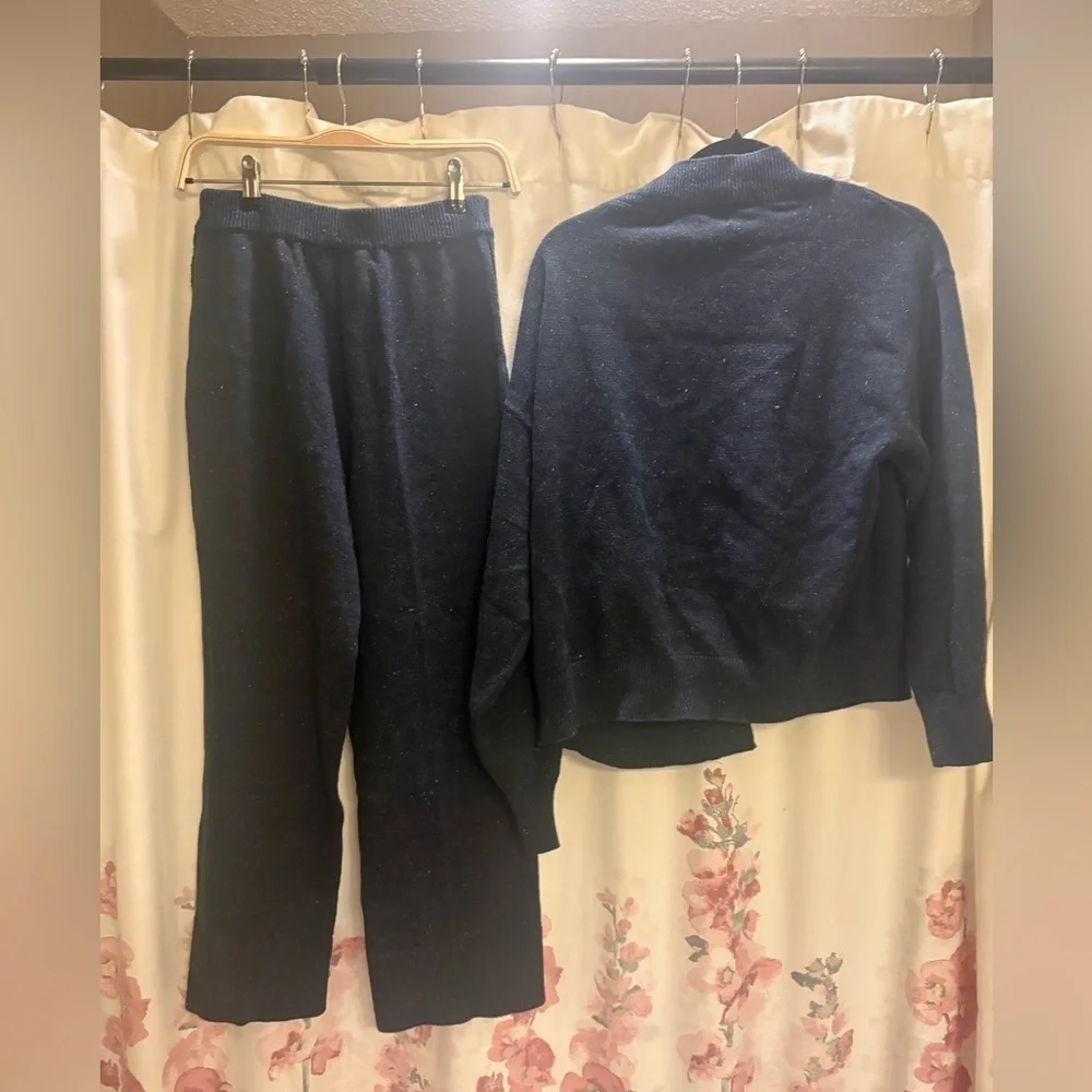 Free People Solar Sweater Set XS Color: Navy Heather NWT
